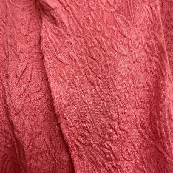 Silkland 100% Silk Sleeveless Ruffle Neck Button Front Blouse Top Medium Pink - Picture 3 of 5